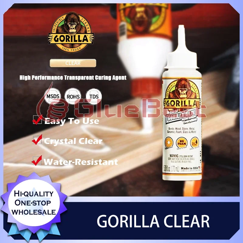 GORILLA Clear high performance Transparent Multi-Purpose Curing Agent for Ceramic Glass Acrylic Wood and Metal Original Product