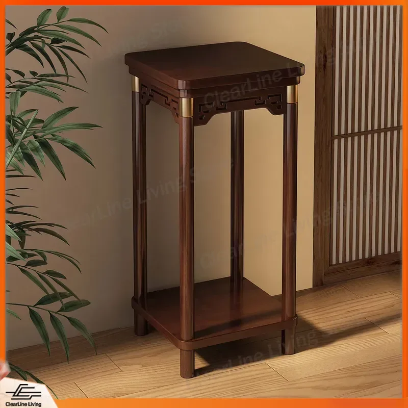 for Chinese flower rack living room floor to ceiling multi layer solid wood flower table rack balcony potted plant indoor