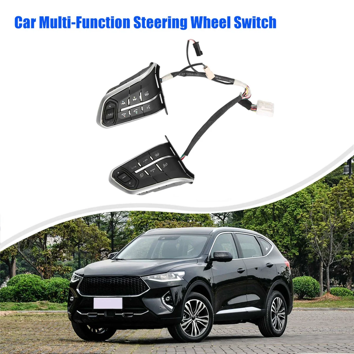 

Car Multi-Function Steering Wheel Switch Audio Cruise Control Switch Button for Great Wall Haval F5 F7 F7X