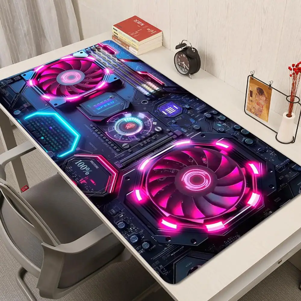 

Коврик для мыши Neon Tech, нескользящий игровой коврик для мыши разных размеров, коврик для мыши для киберспорта, игровой механический коврик для клавиатуры XXL, настольный коврик