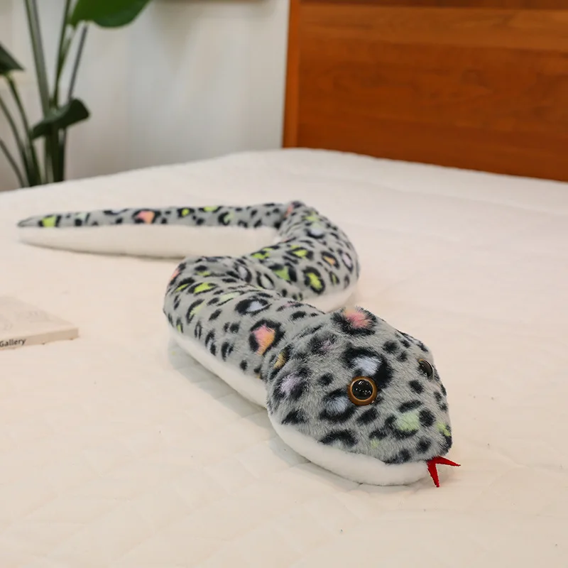 Kawaii pelúcia cobra mão fantoche s curva python anaconda brinquedo para crianças aniversário presente de natal bonito boneca peluda para o dia das bruxas