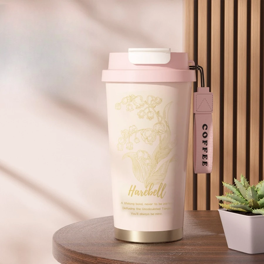 

Fashion insulated cup keep cold coffee cup stainless steel high value straw water bottle outdoor portable car gift water bottle