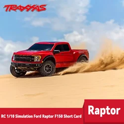 TRAXXAS Raptor 1/10 RC symulacja Ford Raptor F150 zdalnie sterowany krótka ciężarówka pojazd terenowy 101076-4 zabawki dla chłopca dla dorosłych