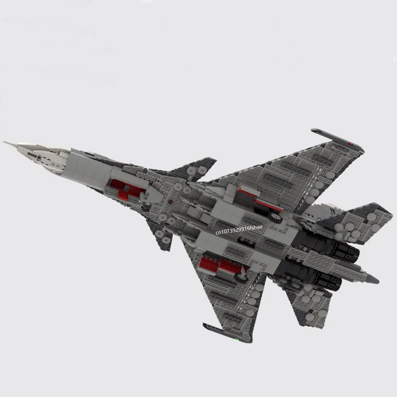 1875PCS WW2 Military MOC 1:35 scale Russia Sukhoi SU-30 SM jet fighter Model creative ideas high-tech Toy aircraft Plane Blocks