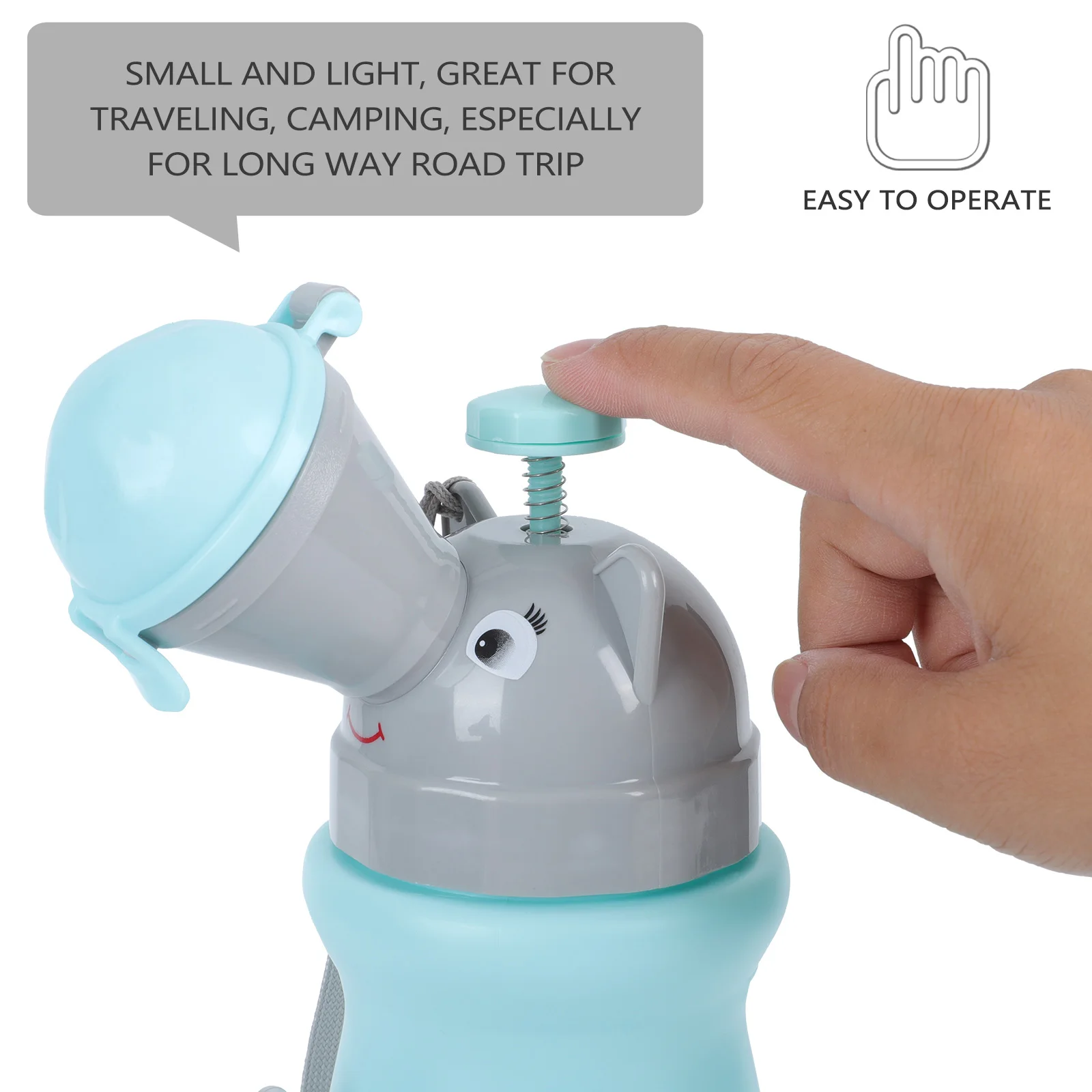 

Portable Urinal Potty For Kids Car Travel Lightweight Leakproof Reusable Pee Bottle Bedpan Emergency Toilet Bucket Easy Carry