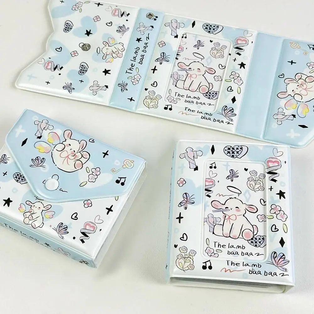 Cute 3 Inch Photo Album 32pcs card Capacity PU Photo Card Holder Loose-leaf Binder