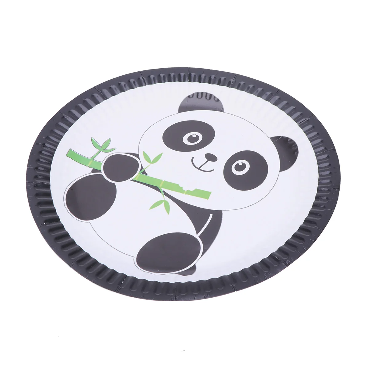 

40 Pcs Panda Printed Dinner Plate Plastic Plates for Party Disposable Trays Disposible Dish Paper One-off