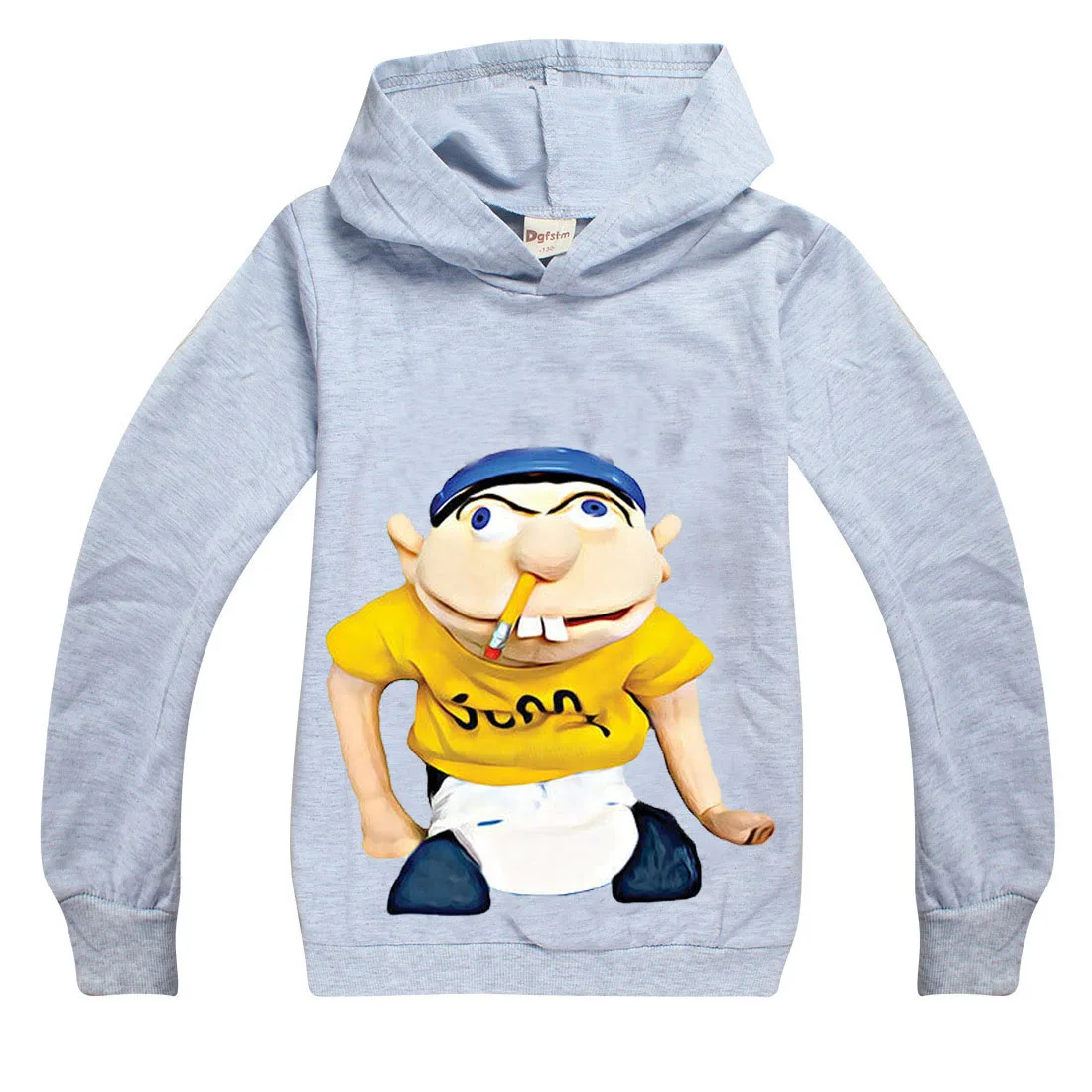 2-16Y Newest Funny JEFFY Youth Kids Cartoon Hoodies Fall/winter Boys Hoody Fashion Outwear Girls Sweatshirt Children Casual Coat