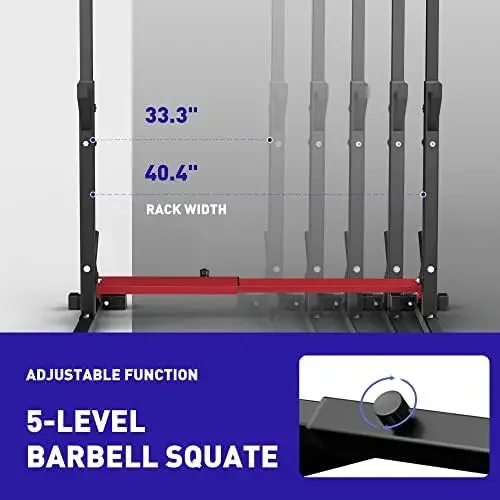 Squat Rack Stand Bench Press Rack,Adjustable Barbell Stand Rack Multi-Function Strength Weight Rack Home Gym