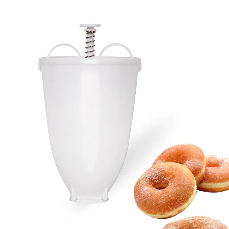 Donut Mould Easy Fast Portable Donut Maker  Manual Waffle Dispenser Doughnut Machine Arabic Waffle Plastic Lightweight Deep Fry