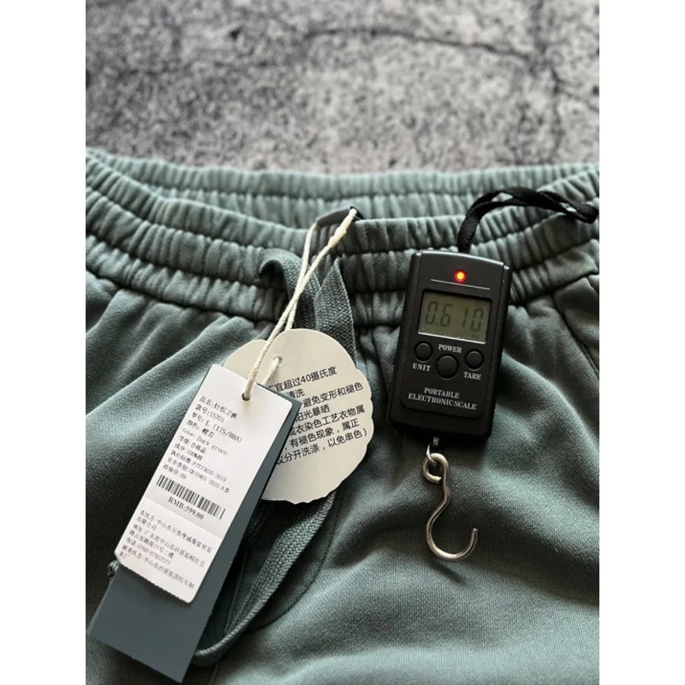 Новые летние американские ретро сверхмощные грязные и выдержанные тяжелые брюки со свободной завязкой и эластичной резинкой на талии пятидюймовые брюки