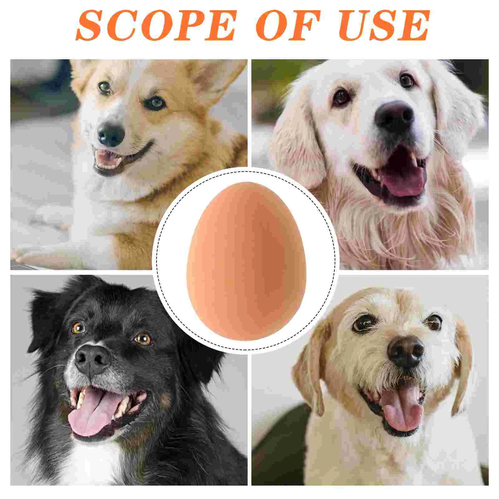 5pcs Interactive Dog Egg Toy Bouncy Egg Toy for Small Dogs Puppies Durable Rubber Material Indoor Outdoor Play