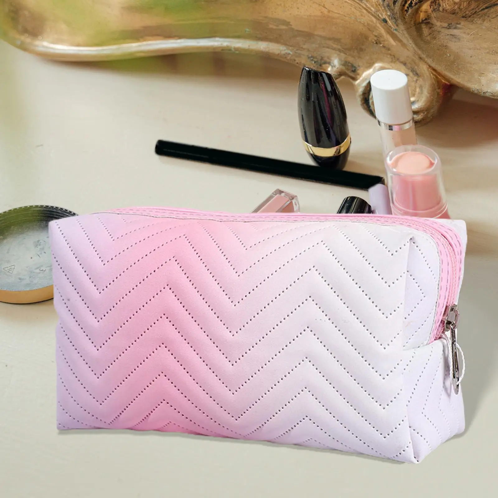 Multifunctionele make-upborstel opbergtas Stofdichte make-uptas voor make-upartiest thuis
