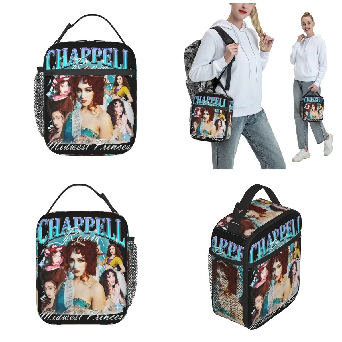 Vintage Chappell Roan Midwest Princess Insulated Lunch Bags For School Cool Singer Food Box Leakproof Thermal Cooler Lunch Boxes