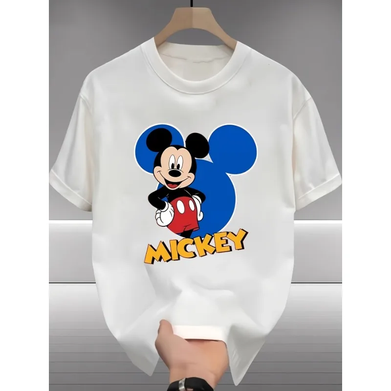 

Men's T-shirt Disney Family Wear Mickey Summer T-shirt Short Sleeve Loose Comfortable Casual Fashion Trend