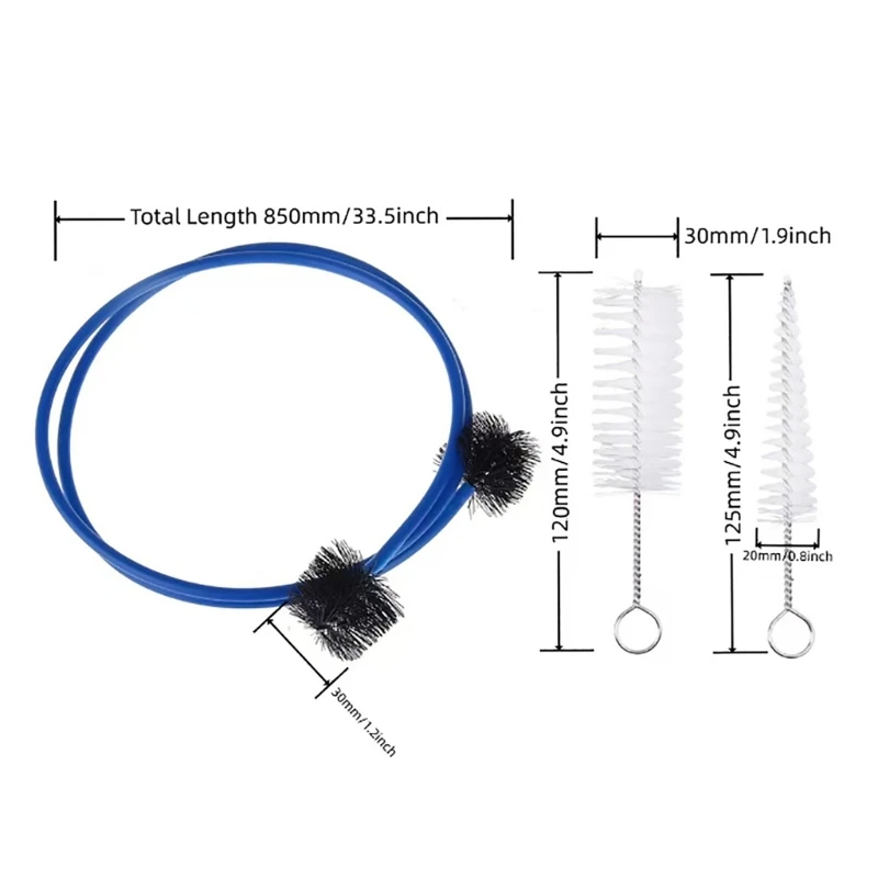 yunyun Trumpet Cleaning Brushes Set Musical Instrument Maintenance Care Tool Trumpet Cleaning Care Kits for Trumpet Mouthpiece image 6