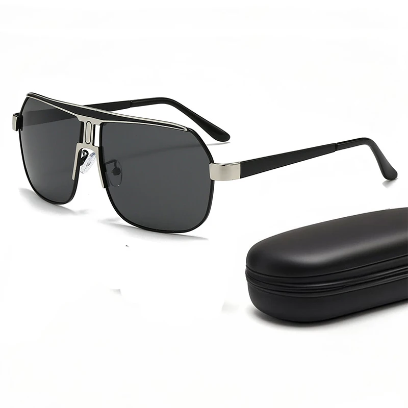 

Брендовый дизайн, поляризационные солнцезащитные очки в большой оправе для мужчин и женщин, модные классические винтажные солнцезащитные очки для спорта на открытом воздухе UV400, очки 2025