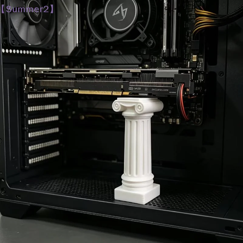 3D Printed Roman Column GPU Support Stand Adjustable Height Anti-Drop Graphics Card Holder Computer Accessory〔Sum2〕