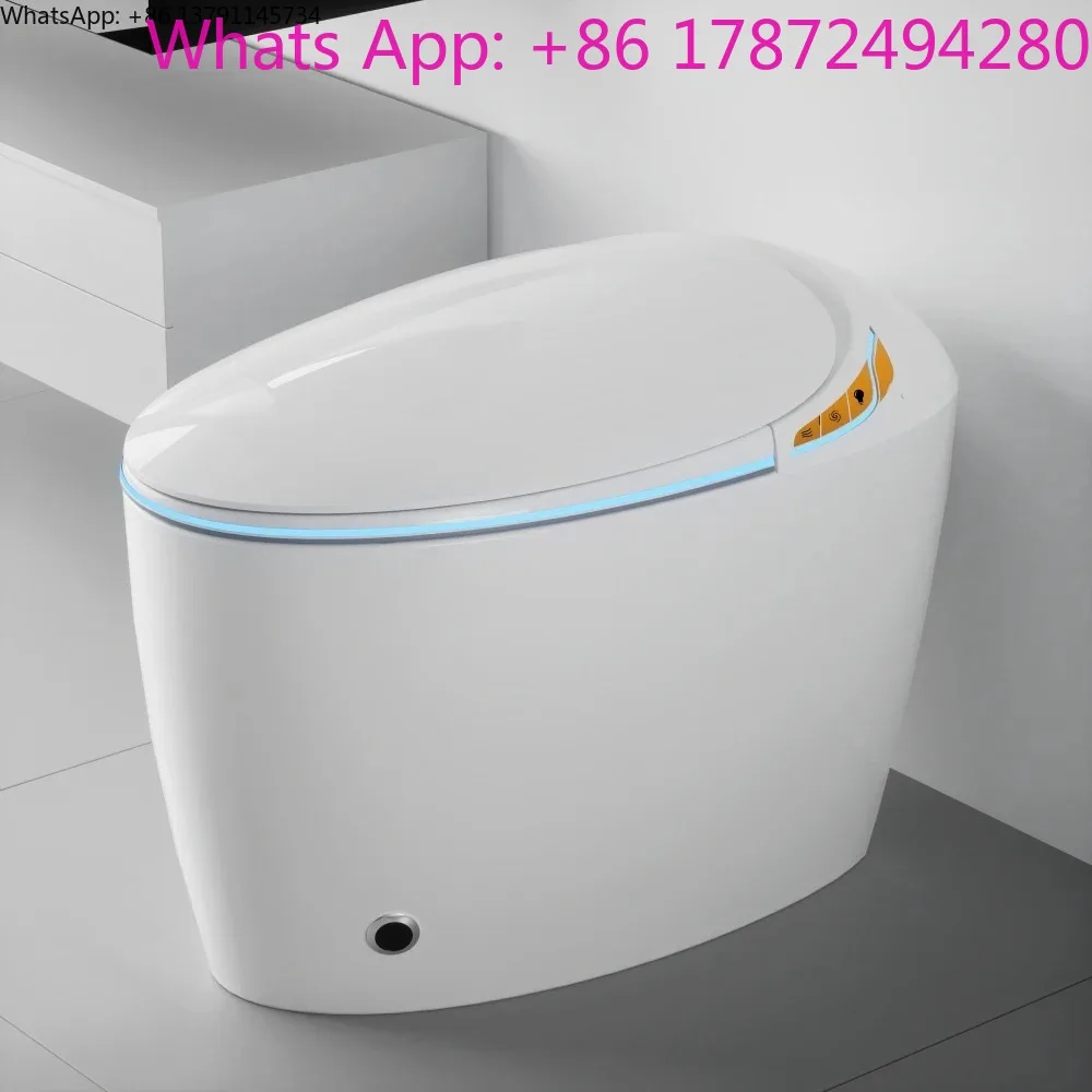 Unique Smart Toilet with Bidet Built In, Intelligent One Piece Toilet For Modern Bathroom, Auto Open/Close Seat, Foot Sensor