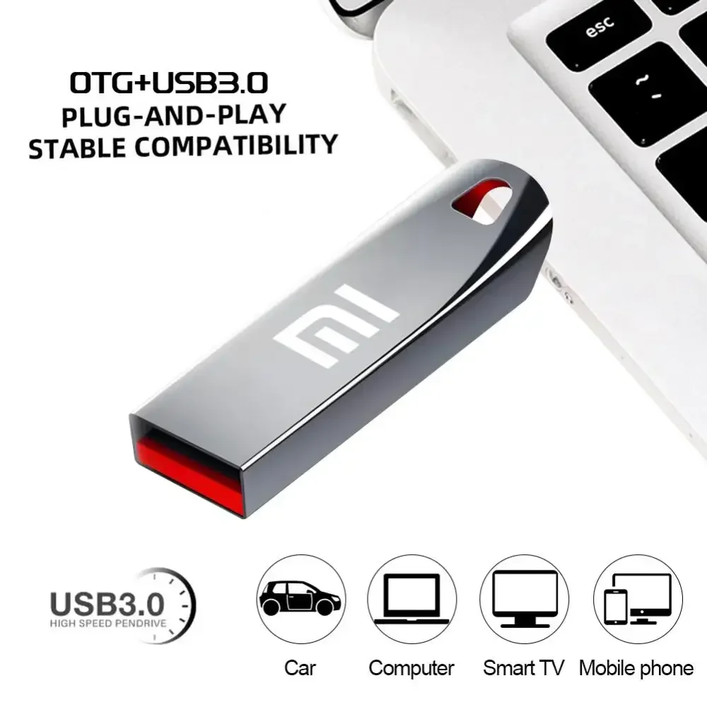 Оригинальный USB-накопитель Xiaomi 2 ТБ, металлический USB U-диск, высокоскоростной флэш-накопитель, 1 ТБ, портативный USB-накопитель, аксессуар