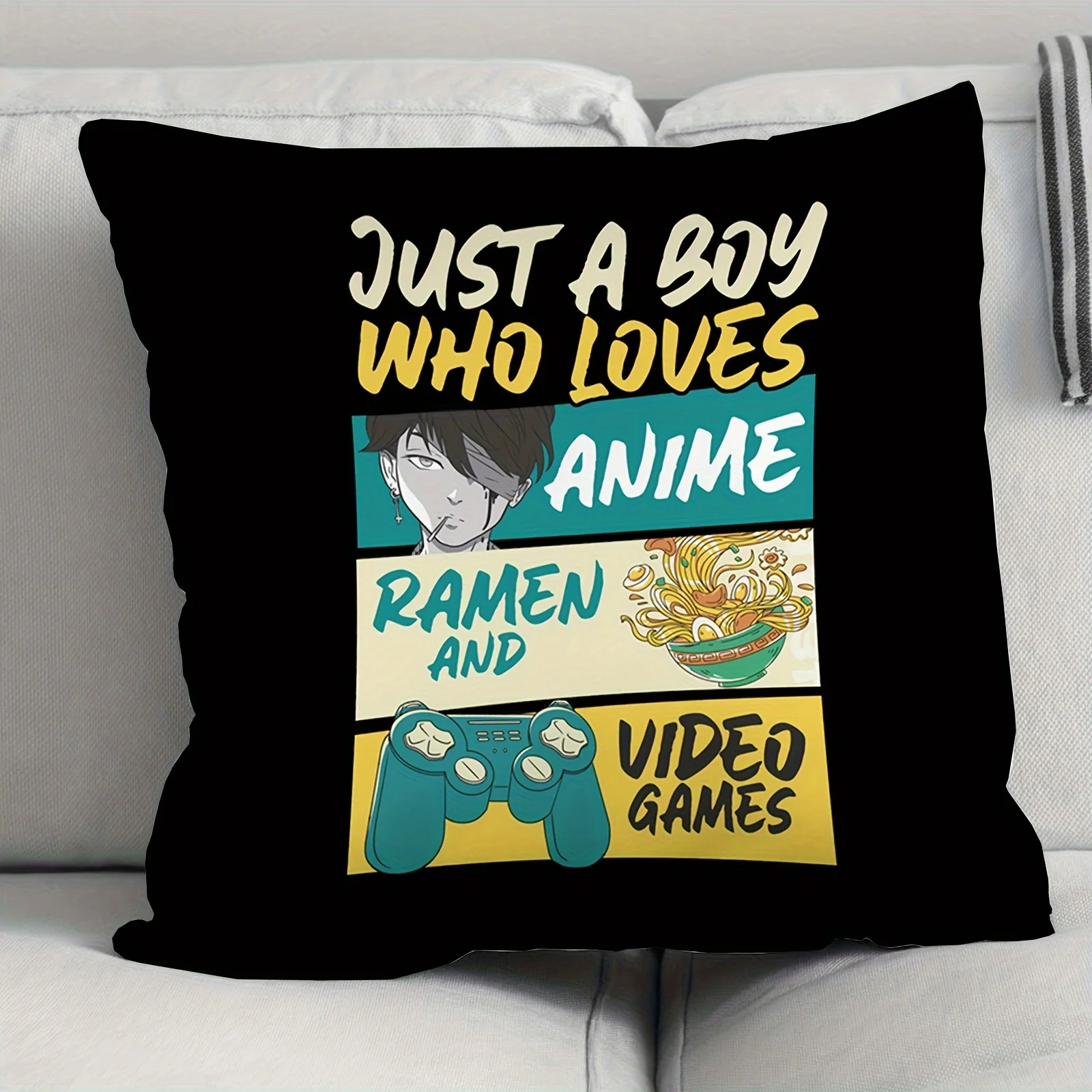 Anime Ramen Gaming Pillowcase, 