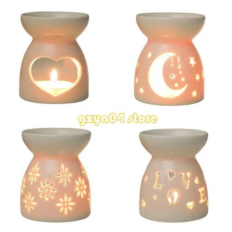 K3KD Ceramics Aromen Diffusor ausgehöhlt Teelight Kerzenhalter für Heimkern