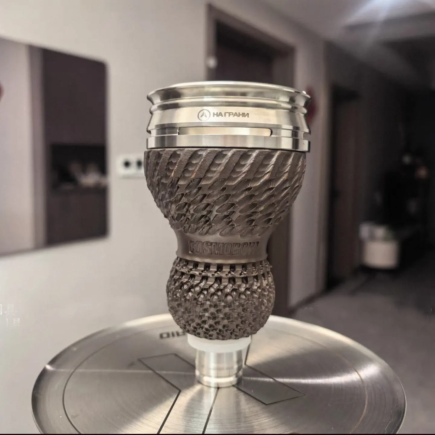 Russian Cosmo Bowl Hookah Shisha Head Big Clouds Black Clay Bowl for Tobacco Heat Resistant Ceramic Hookah Bowl / Phunnel