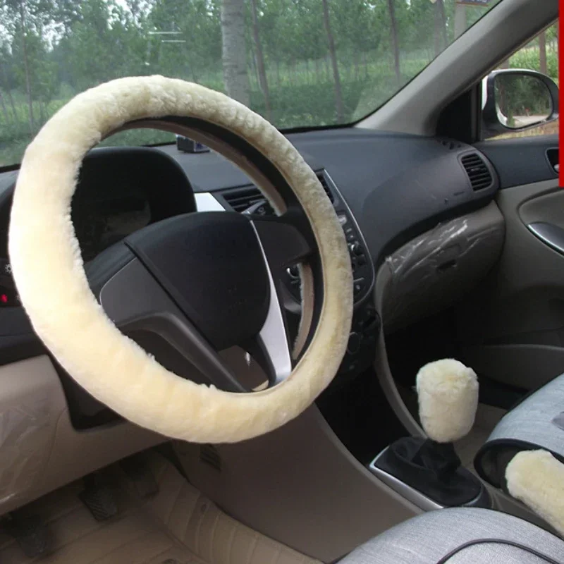 Car Steering Wheel Cover Universal Plush Skid-proof Auto Steering Wheel Cover Anti-Slip Car Styling Car Interior Accessories