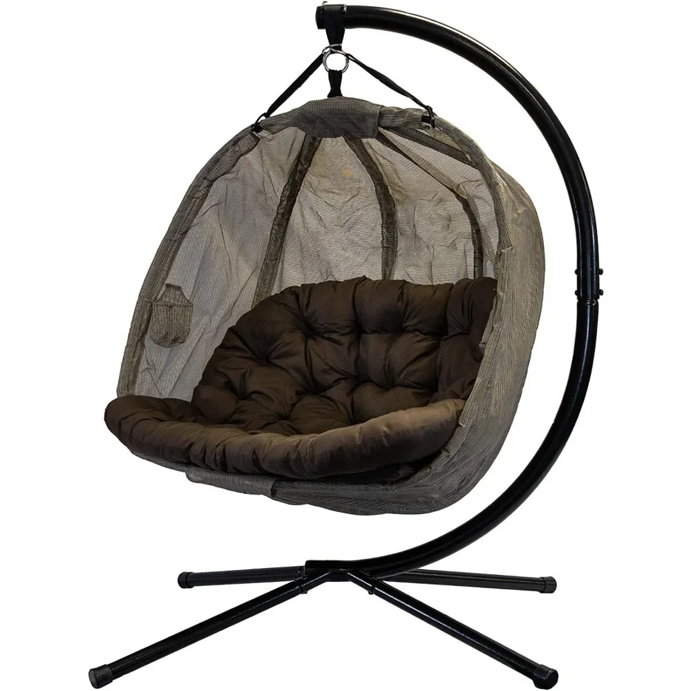 Hammock Hanging Pumpkin Loveseat Chair with Stand