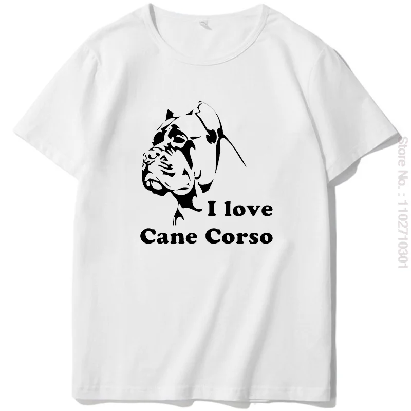 

I Love Cane Corso Graphic T Shirts Short Sleeve t-shirt Tees Tops Oversized O-neck T-shirt Summer Streetwear Mens Clothes