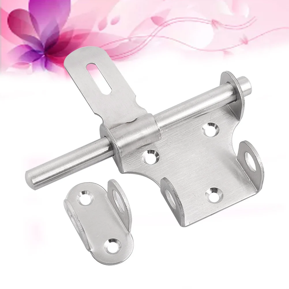 

Stainless Steel Heavy-Duty Door Bolt Lock Thickened Brushed Anti-Theft Lock Buckle Bedroom Door Window Latch Silver Corrosion