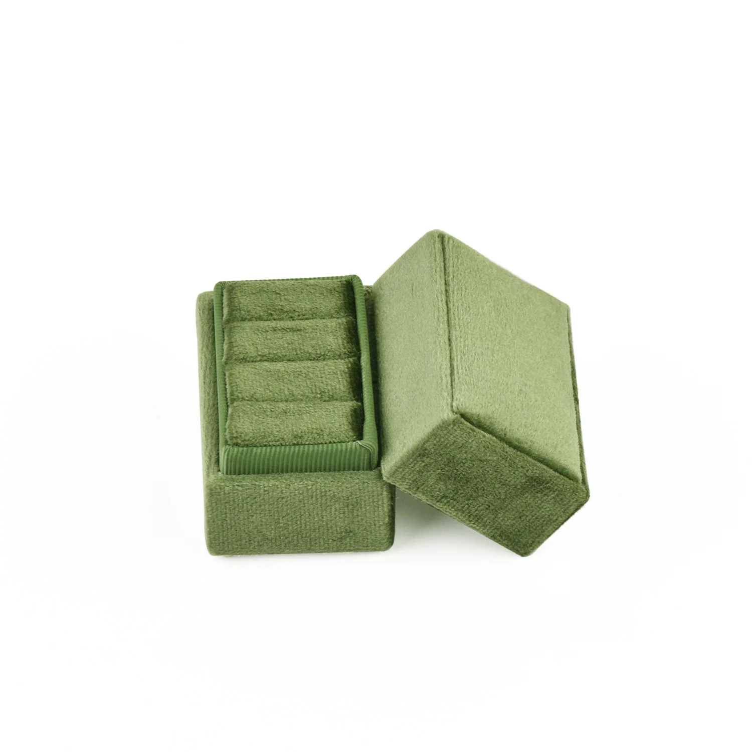 Caja De terciopelo para anillos, soporte para 3 anillos, expositor De anillos De gran cantidad, Organizador De almacenamiento De Joyas