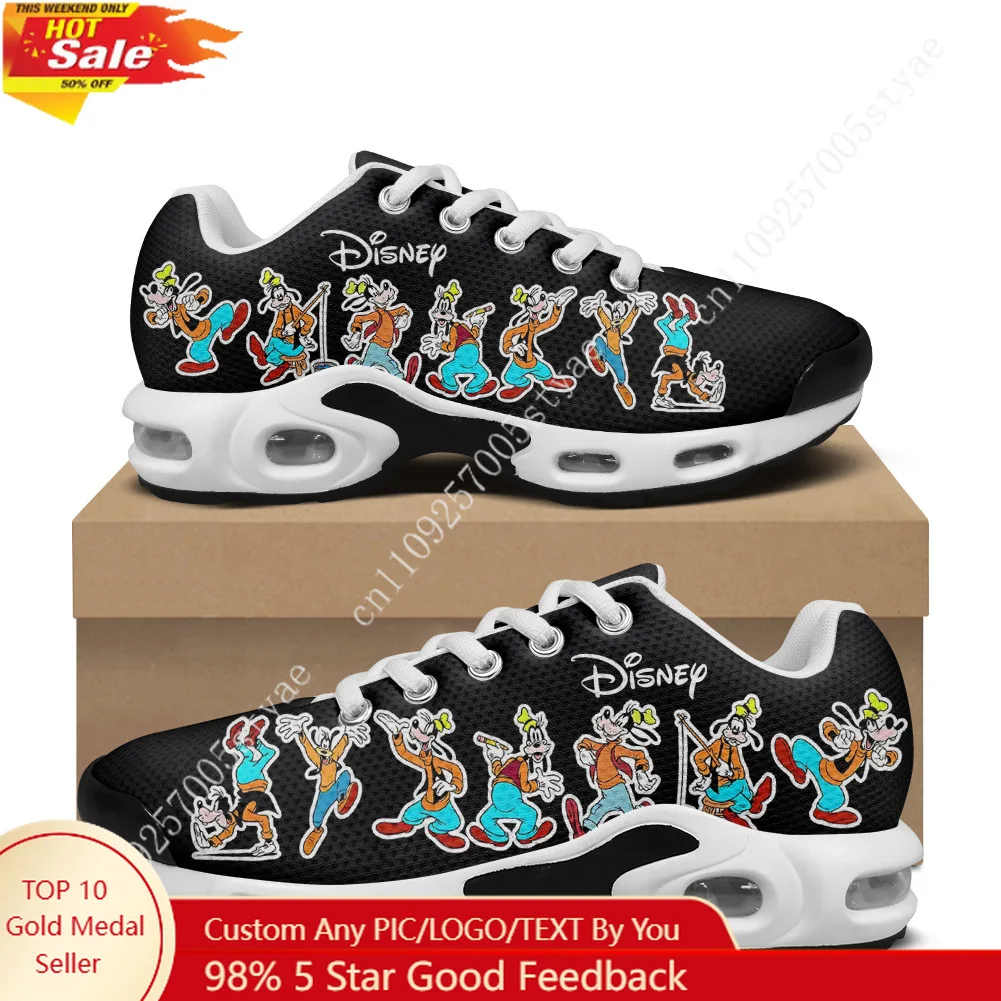 

Disney Goofy Air Cushion Sneakers Mens Womens Sports Shoes Lightweight Hiking Mountain Climbing Custom Shoes
