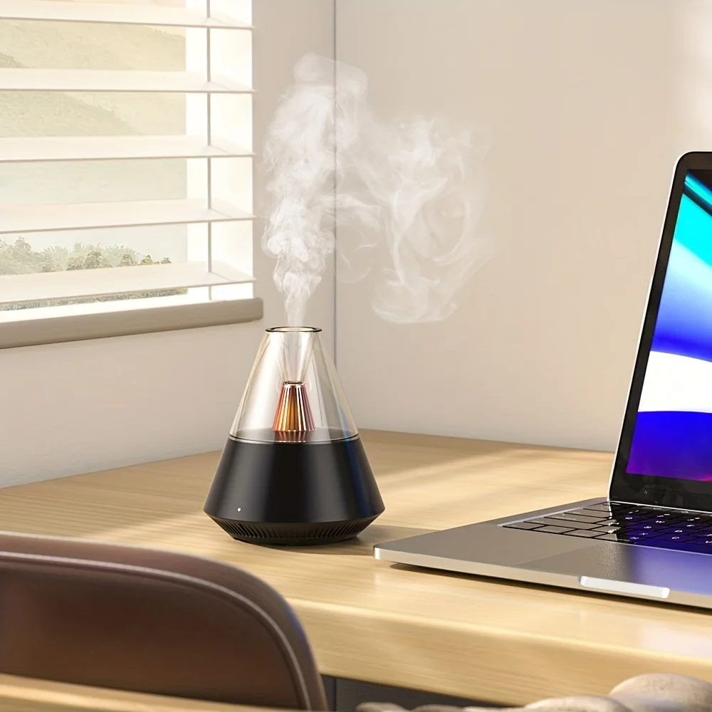 Mini humidificador de aire de escritorio de 150 ml: modos de niebla continua e indirecta activados por tacto, ABS y PC, funcionamiento silencioso, adecuado