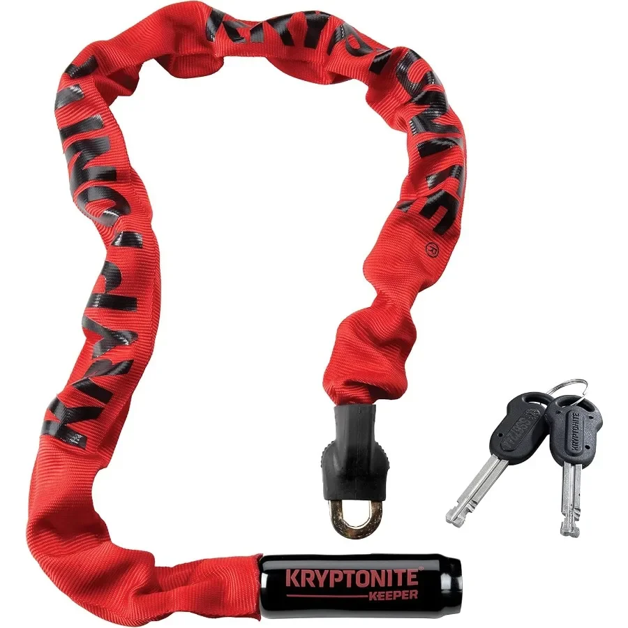 

Heavy duty 33.5 inch antitheft bicycle chain lock with keys for secure locking of bikes motorcycles scooters doors gates and fe