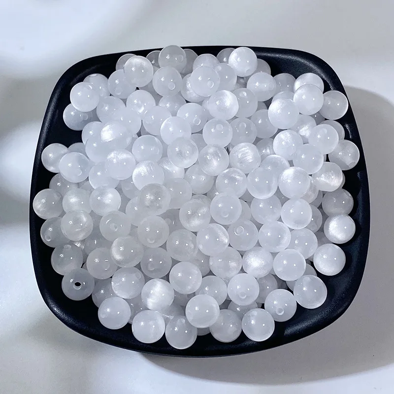 32”, 8 mm, imitatie kattenoog, hars, ronde kralen, losse kralen, armbandkralen, kralen, diy, haartouw, haarspeld, mobiele telefoonketting, armband, ketting, enkelbandje, haaraccessoires,