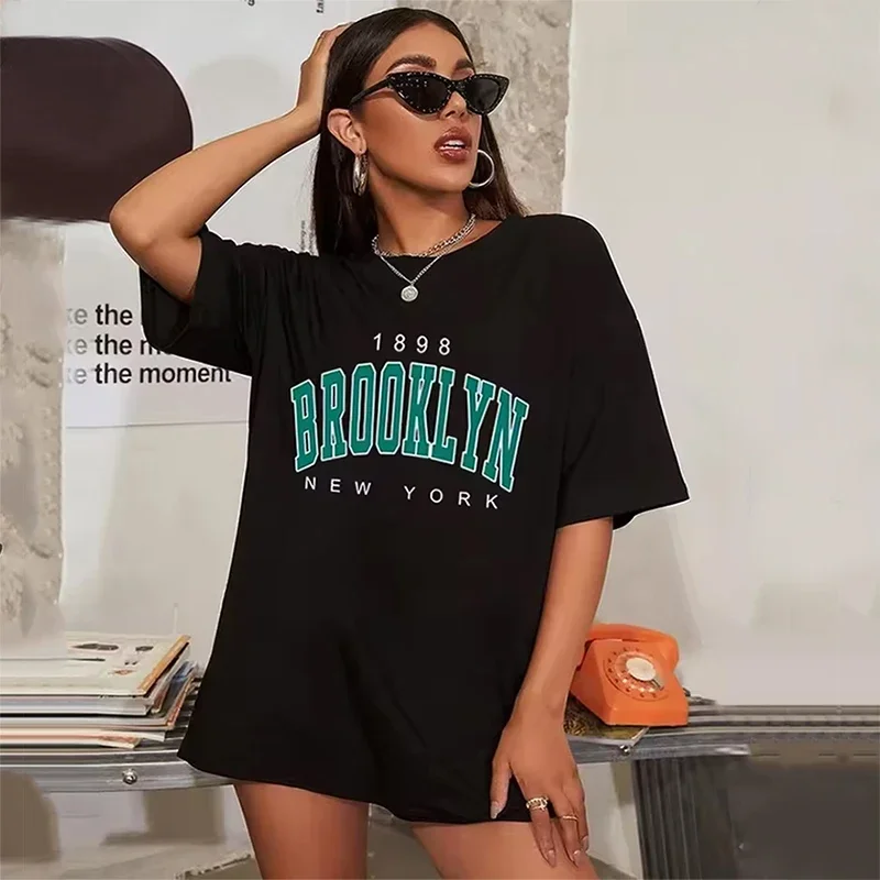 Fashion Casual Hot Sales Summer Women's Cotton Loose T-shirt Short Sleeve Comfortable Daily Outdoors Jogging High Quality Simple