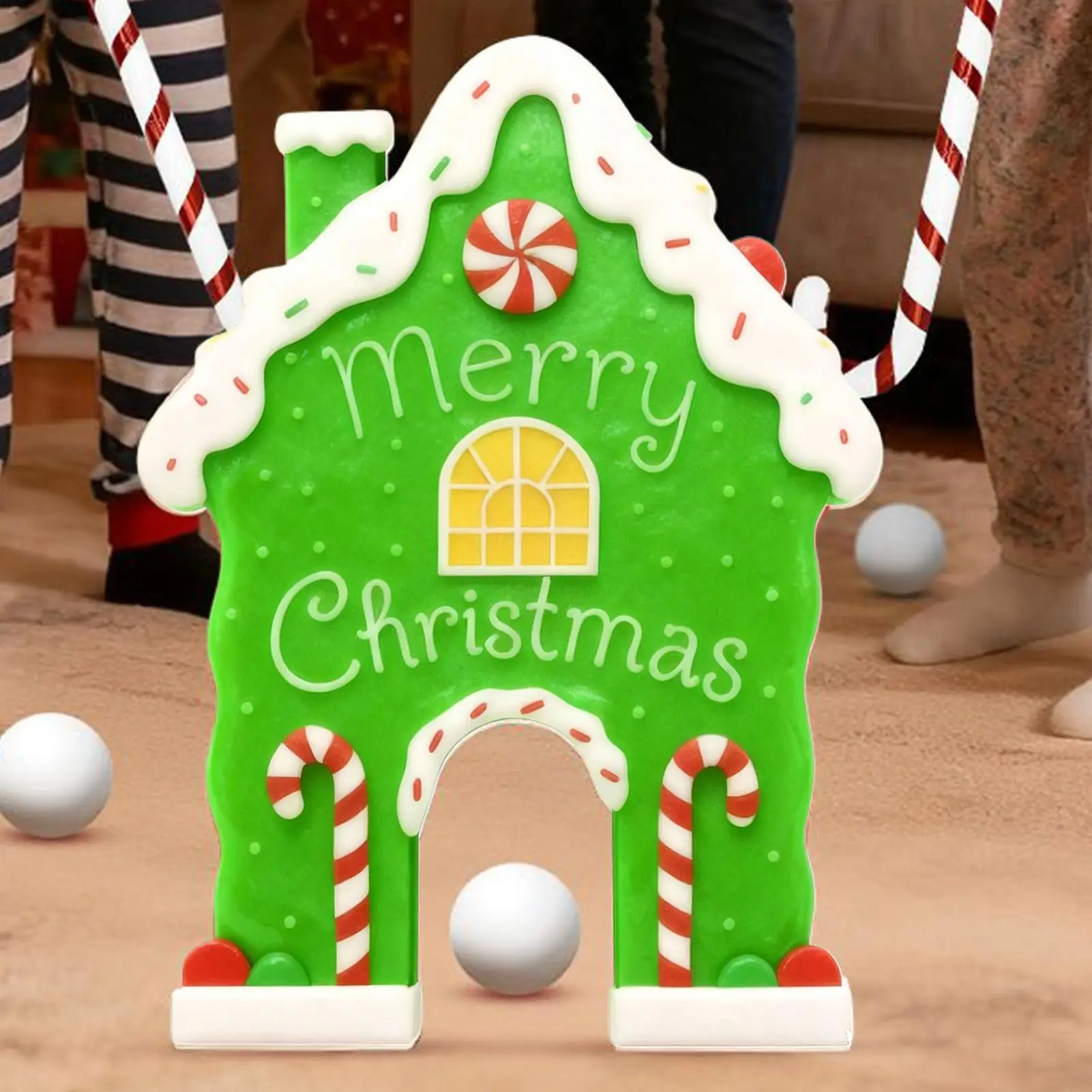 Golf Toys For Kids Reusable Funny Christmas Gingerbread Golf Game With Balls Candy Cane For Teens Adults Family Living Room
