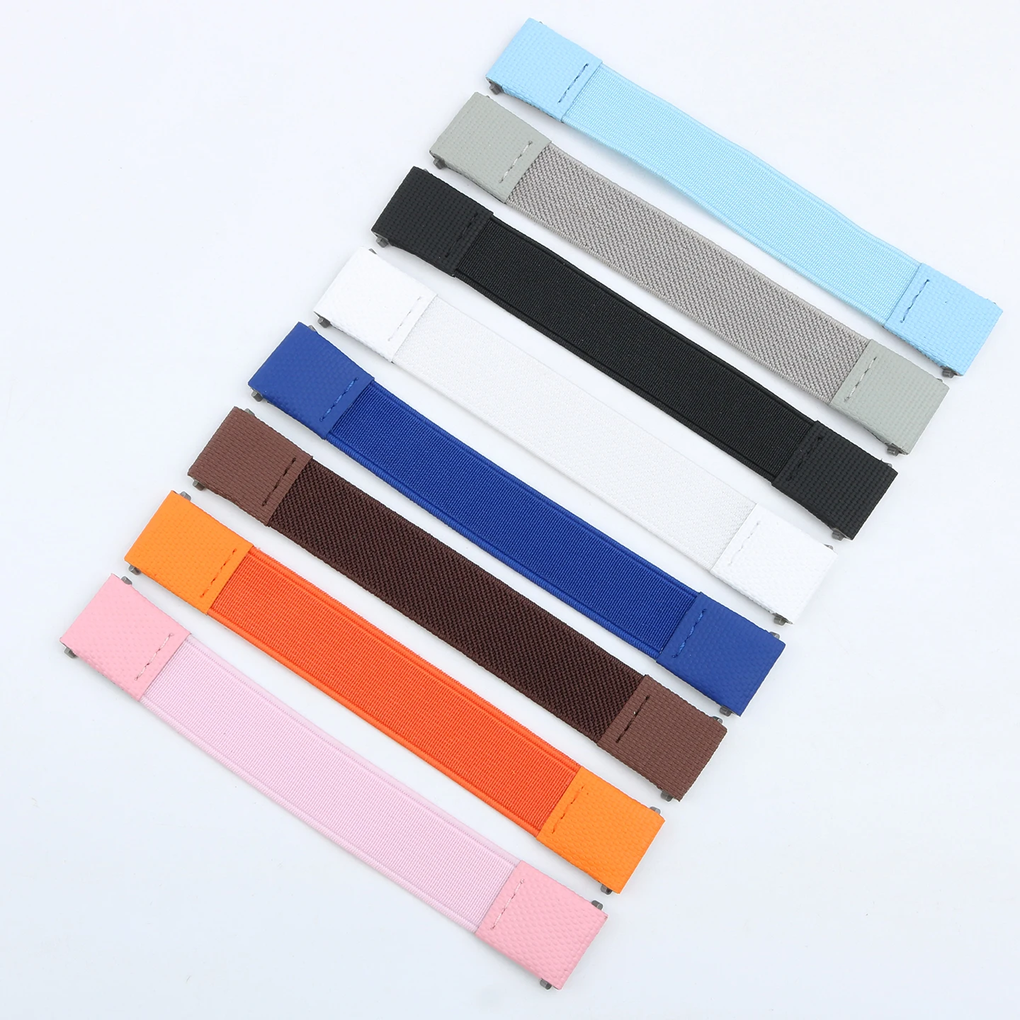 Custom 19mm 21mm One-piece Elastic Nylon Watch Band for Cartier Santos WSSA0009 WSSA0018 WSSA0013 Quick Release FKM Watch Strap