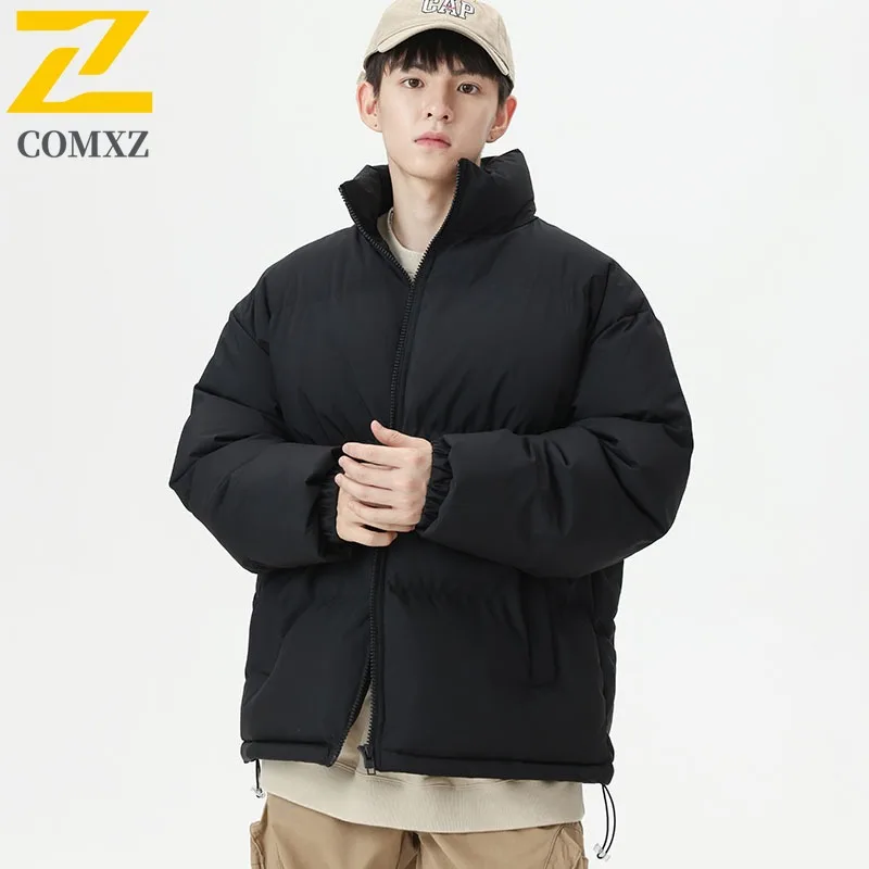 

COMXZ Men Winter Jacket 2025 Stylish Lightweight Outdoor Cold Resistant Hiking Snowy Padding Coat Daily Streetwear Parker Coat