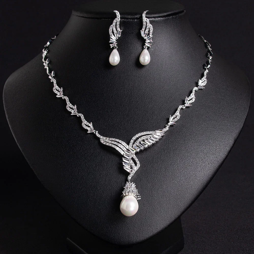 

Texture Face Value Heartwarming Design Jewellery Set Ripple Necklace Earrings Party Dress Wedding Daily Women's Accessories M-39