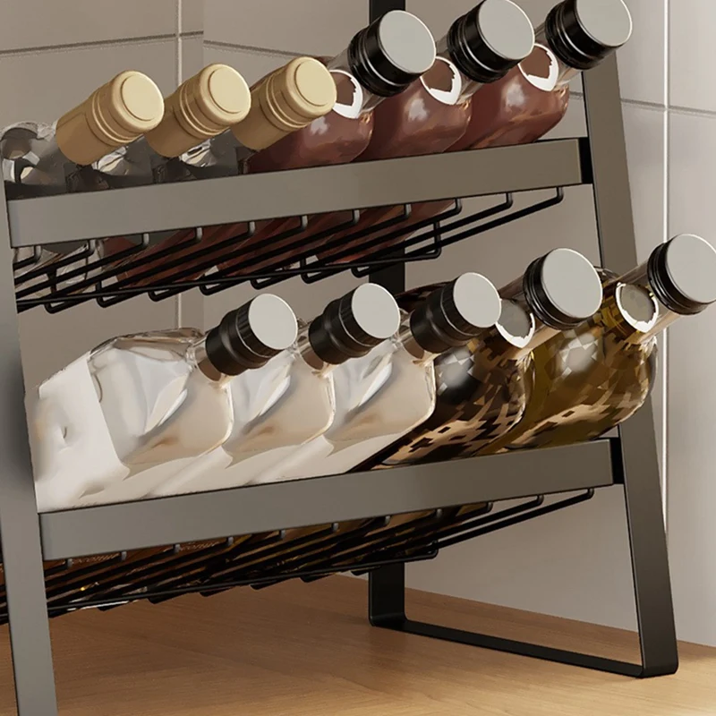 Spice Rack Storage Rack Multi-Layer Condiment Spice Rack Kitchen Storage Design