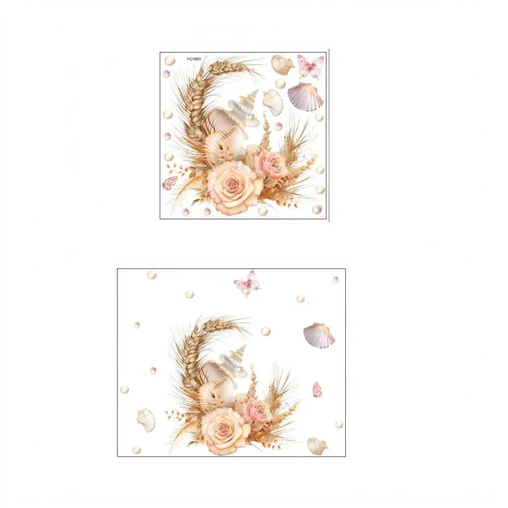 Decorative Wall Decal Modern Art Wheat Wave Design Waterproof Anti Static PVC Sticker Wallpaper For Home Room Decoration