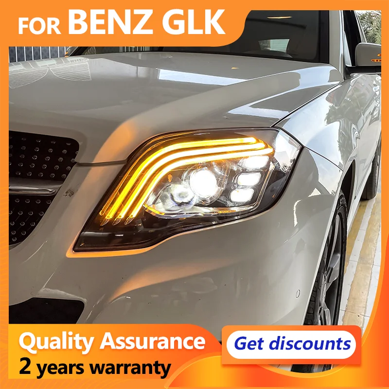 FULL LED Head Lamp for Benz GLK300 Headlights 2008-2015 GLK200 GLK260 GLK LED Headlight DRL Dynamic Turn Signal Auto Accessories