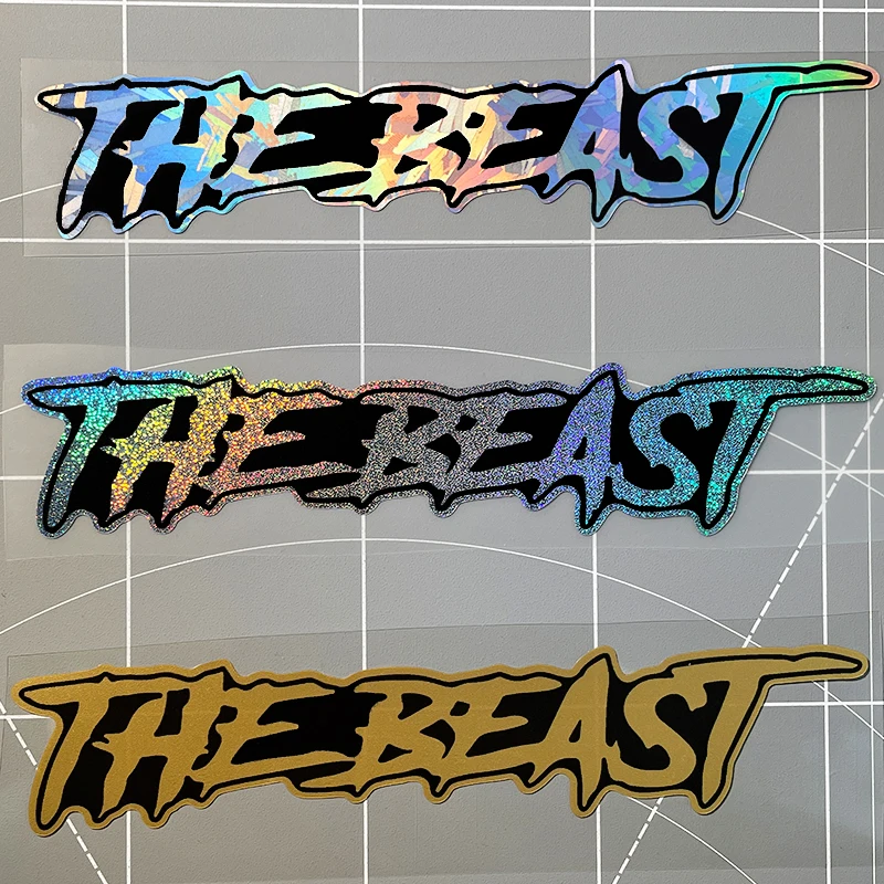 

1PC THE BEAST Motorcycle Sticker Waterproof for DIY Motorbike Helmet Fuel Tank Fairing Scooter Car Window Universal Vinyl Decal