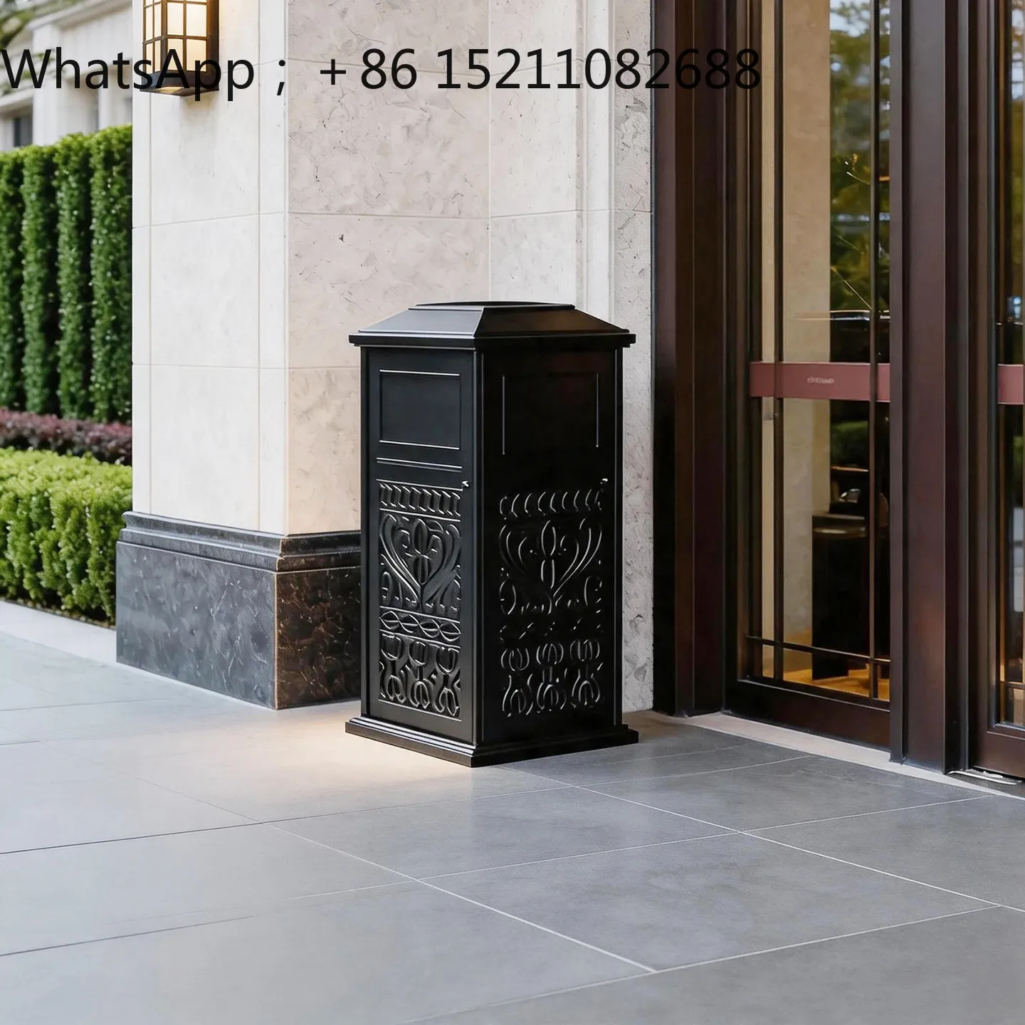 SCY outdoor trash can villa courtyard garden outdoor sales department sorting trash can