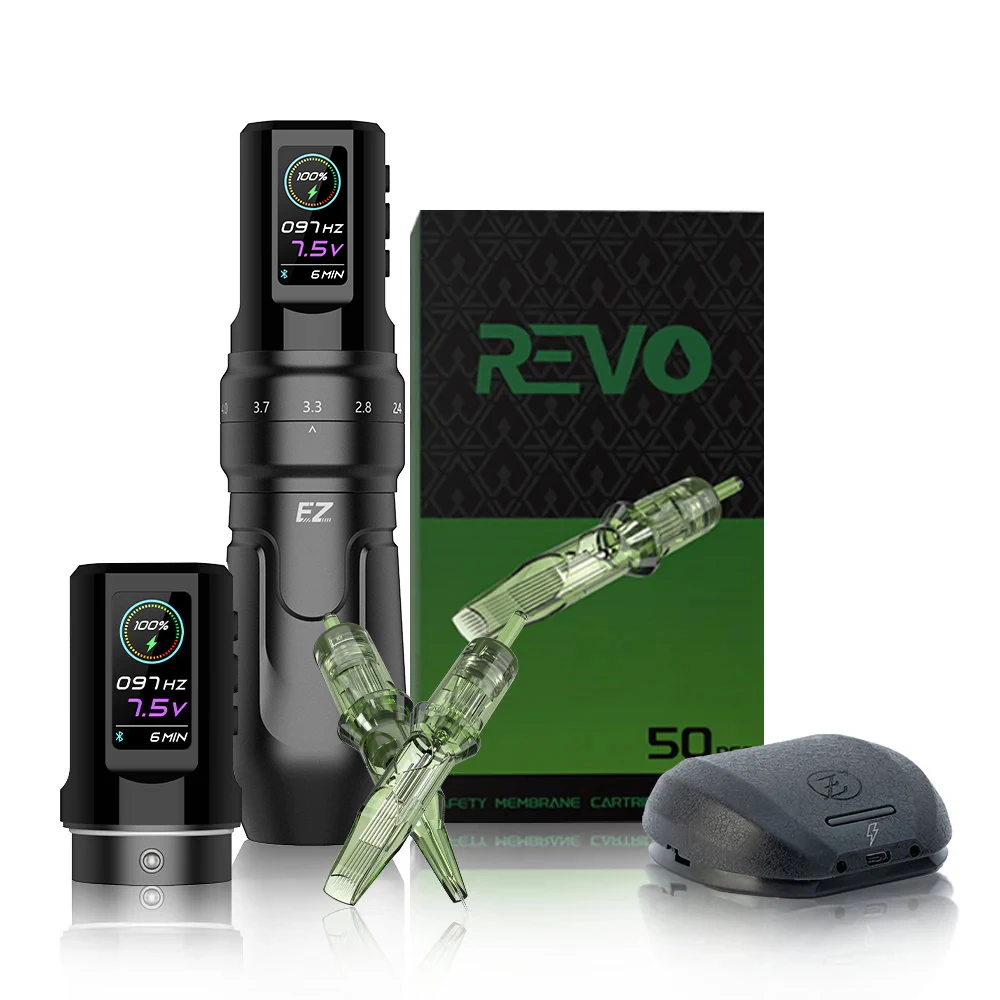 

EZ Wireless Footswitch P3 Pro Wireless Battery Tattoo Pen Machine Kits Adjustable Stroke Rotary Machine Tattoo Supply
