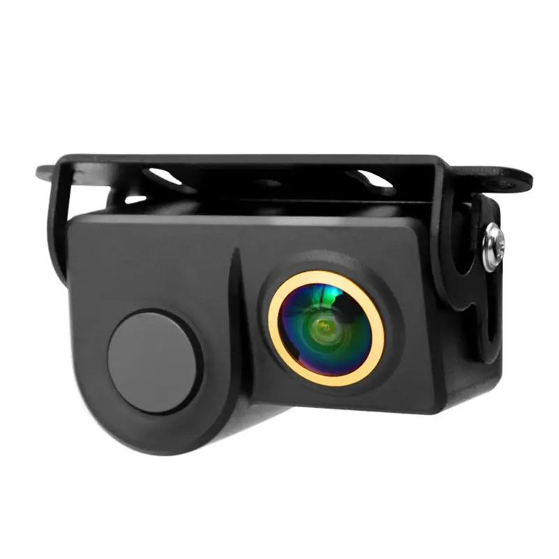 HD Golden Lens Car Rear View Camera & Parking Radar Detector Combo With Night Vision And Sound For Enhanced Safety-N32R