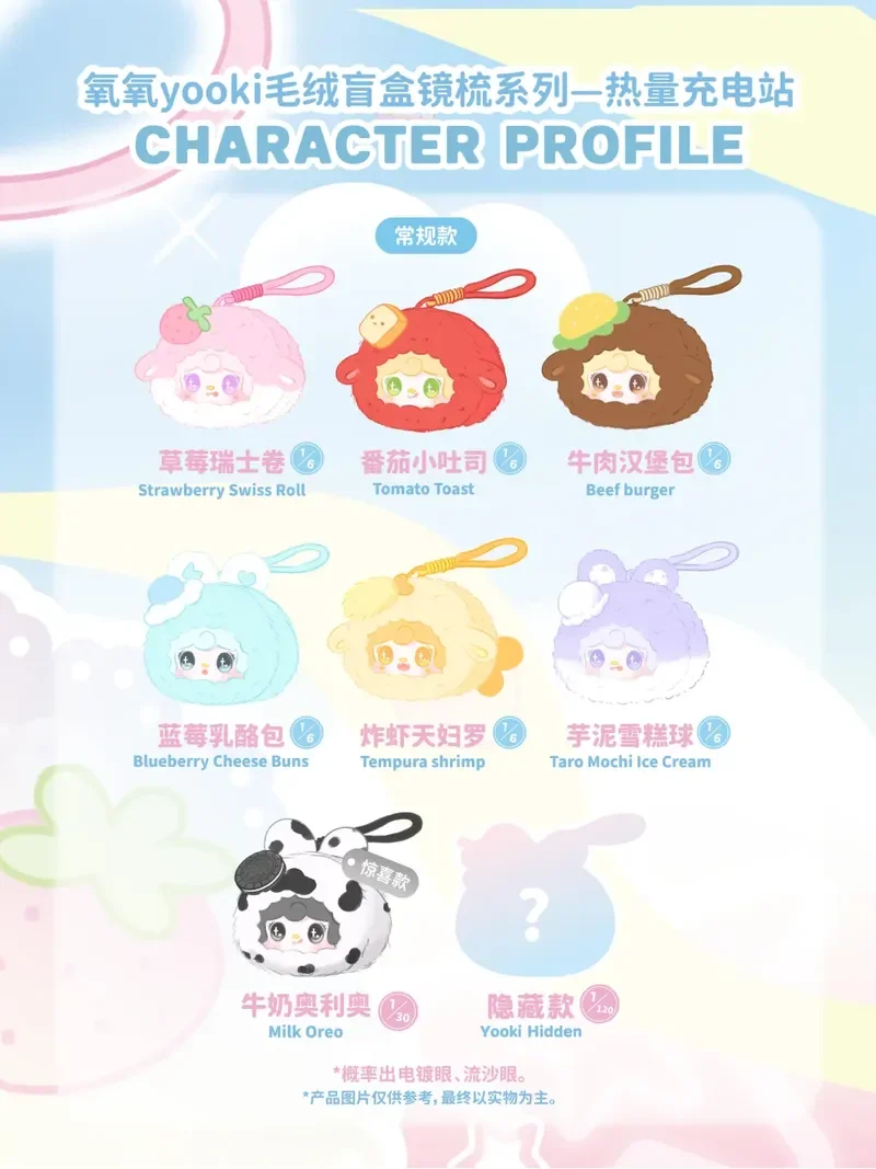 

2026 New Authentic Yooki Oxygen Mirror Comb Fluffy Plush Blind Box Doll Bag Pendant Mystery Box Birthday Gift For Girl