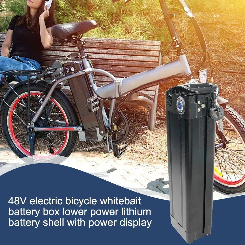 

E-bike Battery Box Case Indoor Outdoor 1865 Lithium Battery Replacement 390*110*76mm Accessories Charge Display